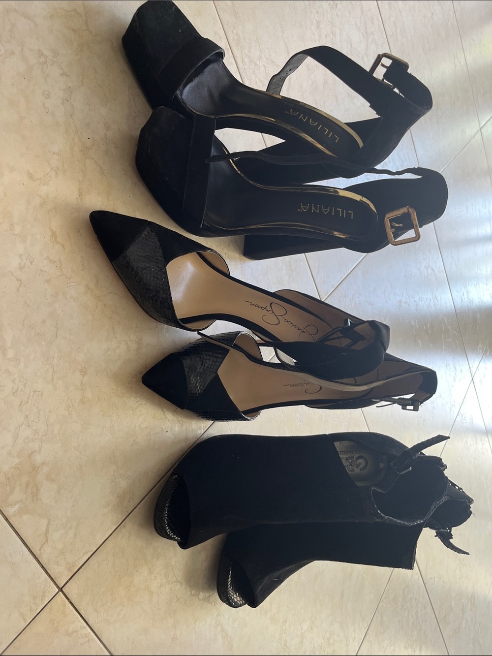 💛Jessica Simpson GBG BLACK HEELS 👠 8.5ALL3💛